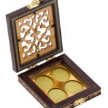 Silver Coin Box (Oval Maroon 4 Coin)1